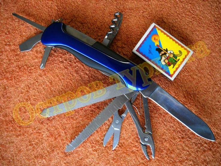 Многофункциональный нож Traveler 06111-11 синий, фото №3