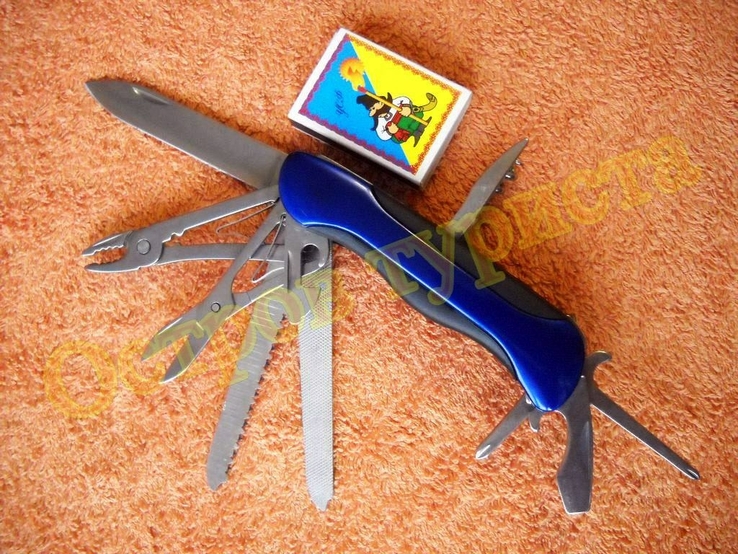 Многофункциональный нож Traveler 06111-11 синий, фото №5