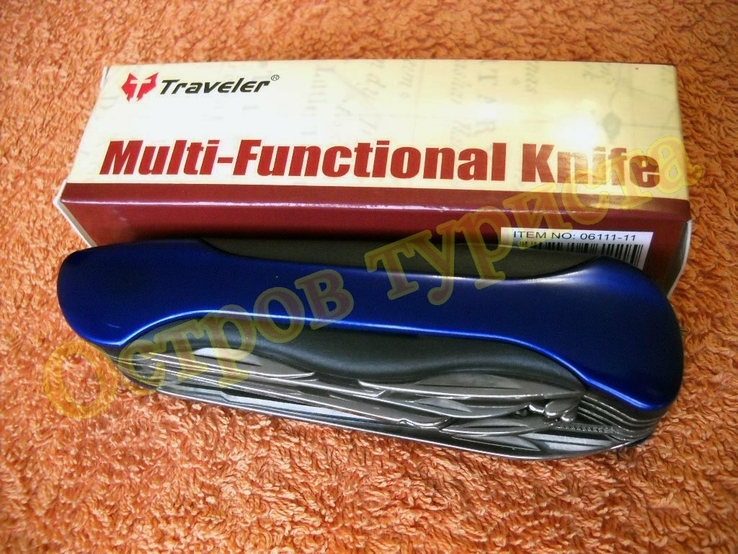 Многофункциональный нож Traveler 06111-11 синий, фото №12