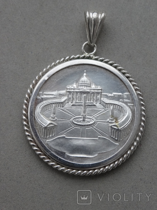 Срібний медальйон JOANNES XXlll PONTIFEX M., фото №6