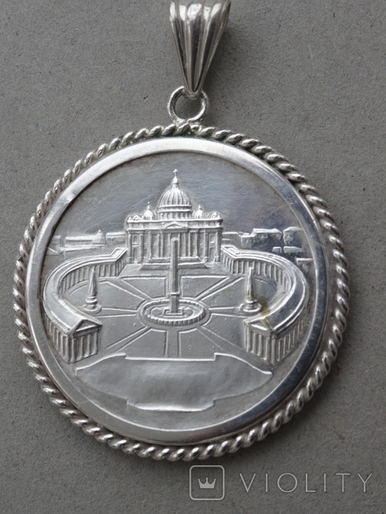 Срібний медальйон JOANNES XXlll PONTIFEX M., фото №7