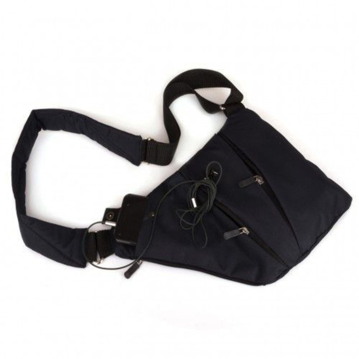 Сумка тактическая Cross Body мессенджер из ткани. Цвет: черный 69847-1, photo number 3