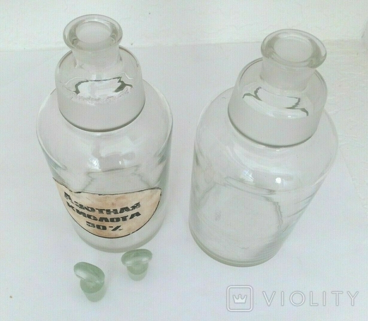 Вінтажні Аптечні бутилочки з пробками, фото №3