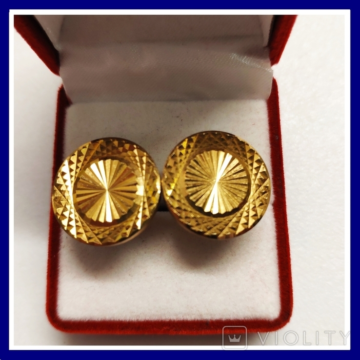 Vintage, USSR: gold-plated cufflinks, 1970s, photo number 2