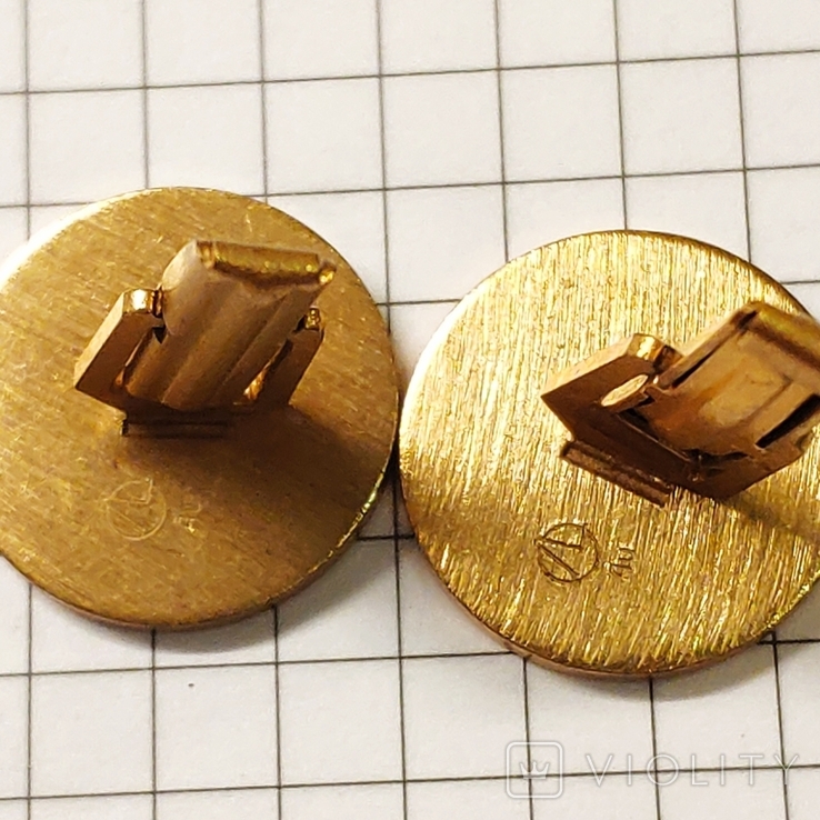 Vintage, USSR: gold-plated cufflinks, 1970s, photo number 6