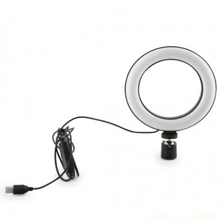 Кольцевая LED лампа 16 см селфи кольцо для блогера, фото №3