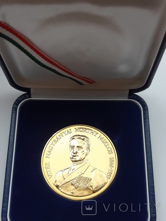 Настольная памятная медаль. Хорти Миклош., фото №2