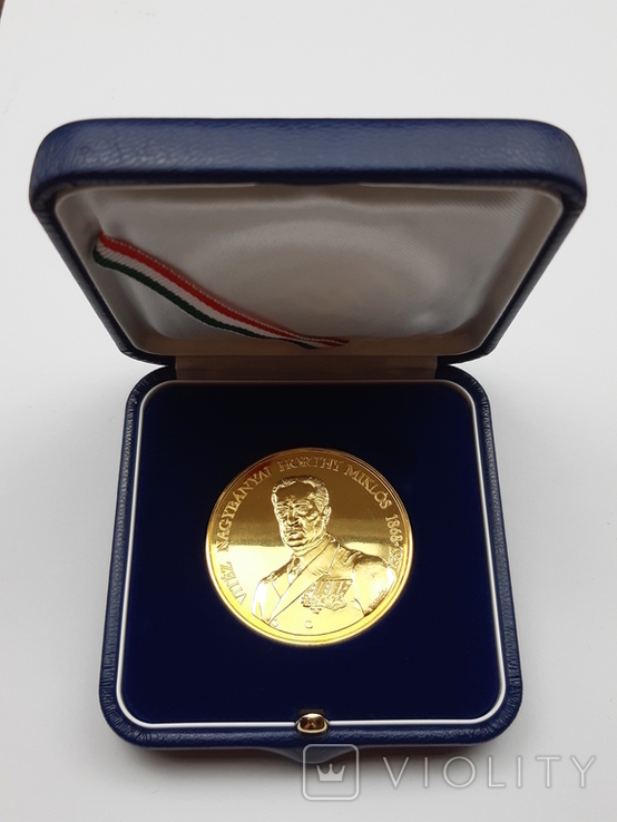 Настольная памятная медаль. Хорти Миклош., фото №4