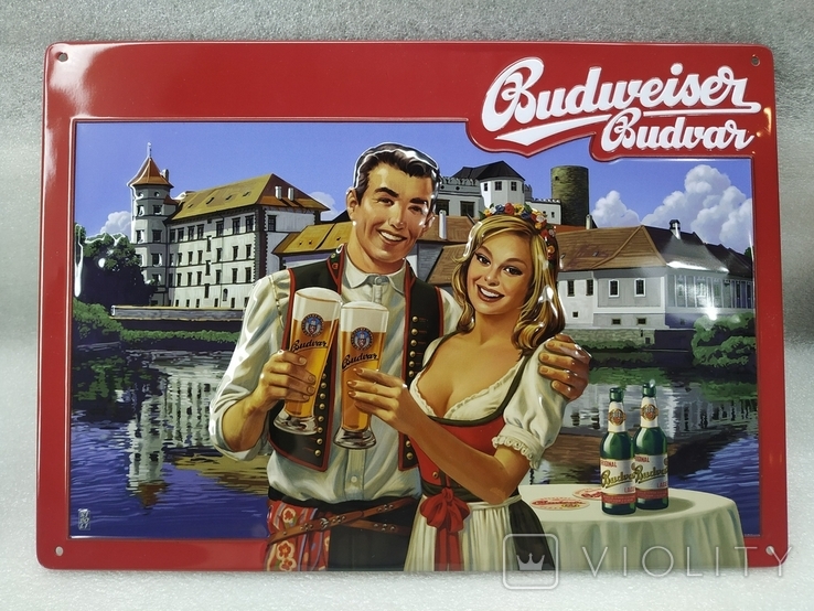 Коллекционная табличка. Пиво. Германия. Budweiser Budvar.