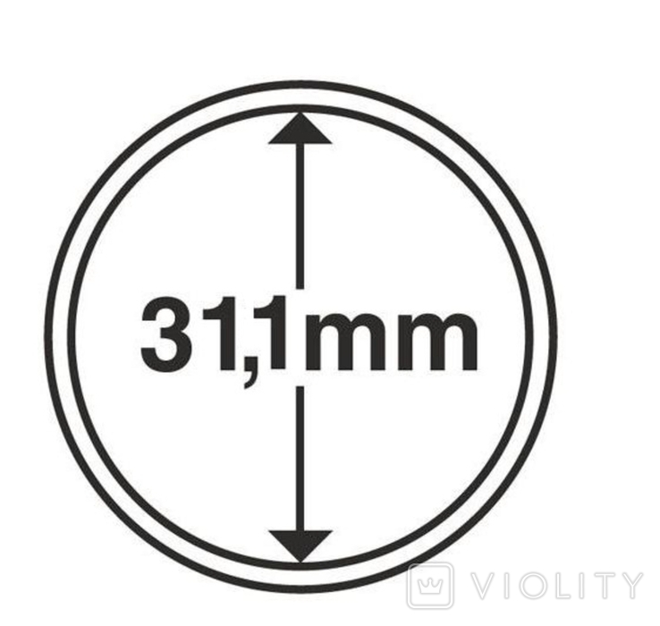 Капсулы для монет 31,1mm без ранты на 2 грн нейзильбер НБУ 10шт MM-Schulz Польша