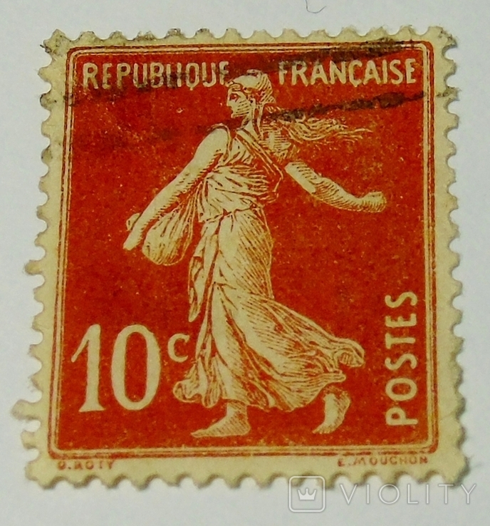 Франция Серия: Semeuse with ground under feet, 1906
