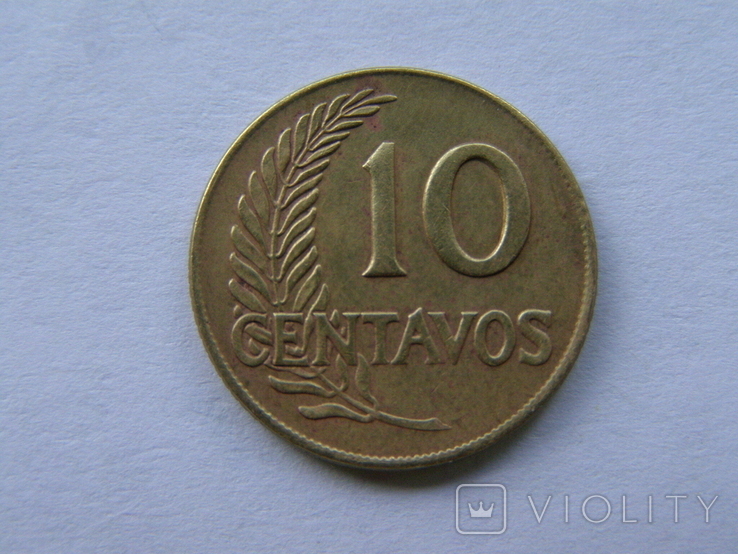 Перу 10 центавос 1965, фото №3