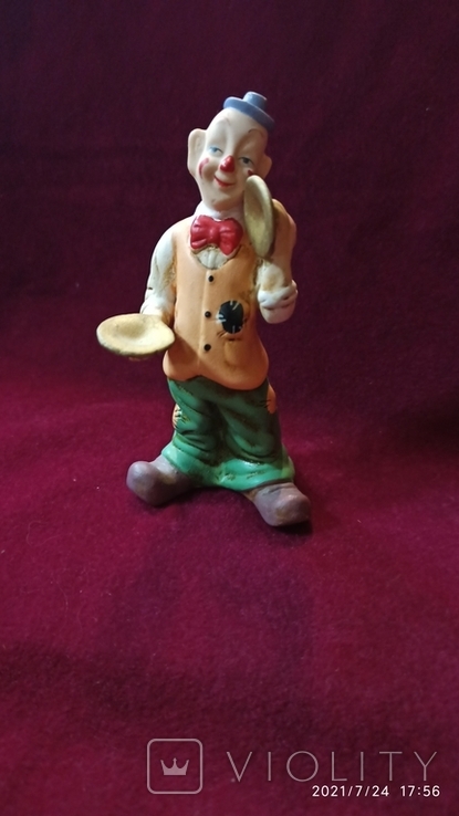 Статуэтка "Клоун, играющий на тарелках", 12,5 см, Германия