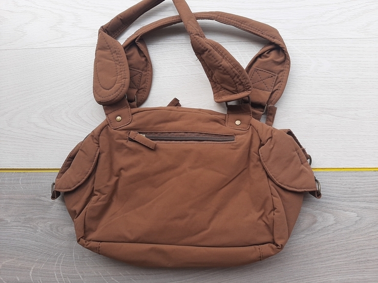 Женская сумочка olli из плащевой ткани (коричневая), фото №3