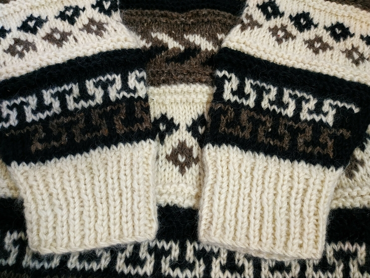 Супертеплый толстый зимний свитер из Индии шерсть 100% р-р XXL(состояние!), фото №7