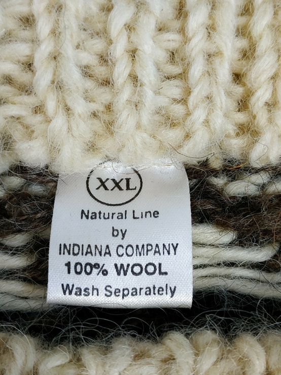 Супертеплый толстый зимний свитер из Индии шерсть 100% р-р XXL(состояние!), фото №8