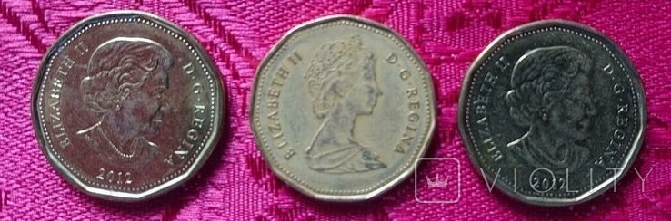 3 монеты, канадский доллар, фото №5