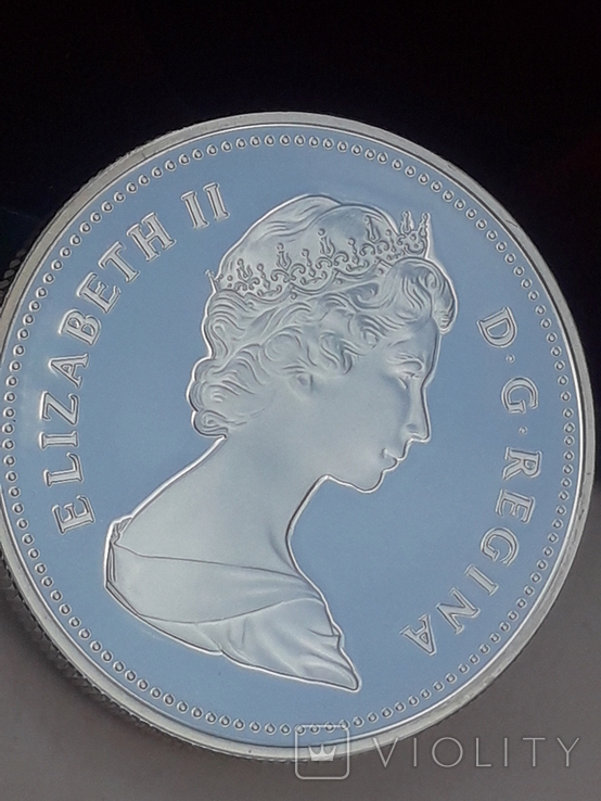 1 доллар, Канада, 1984 г., 150 лет городу Торонто, серебро, в родном футляре, фото №6