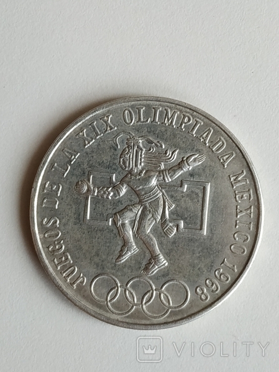 Мексика 25 песо 1968 г Летние Олимпийские игры.