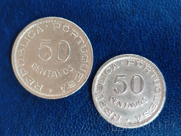 Монета, Португальский Мозамбик, 50 центаво 1957 г., фото №6