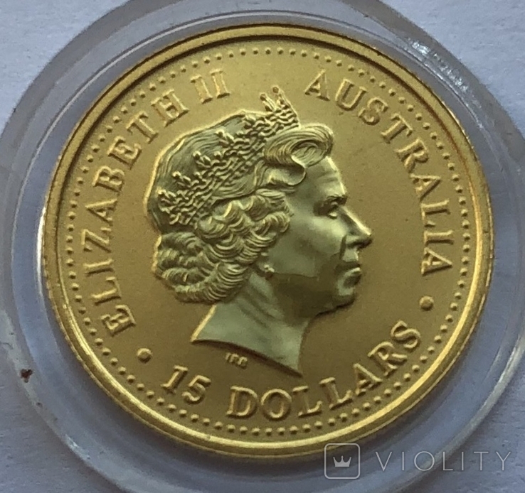 15 долларов 2006 года. Год собаки. Австралия. (1/10 oz), фото №3