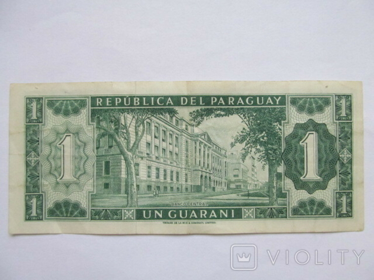 Парагвай 1 гуарани 1952 год, фото №3