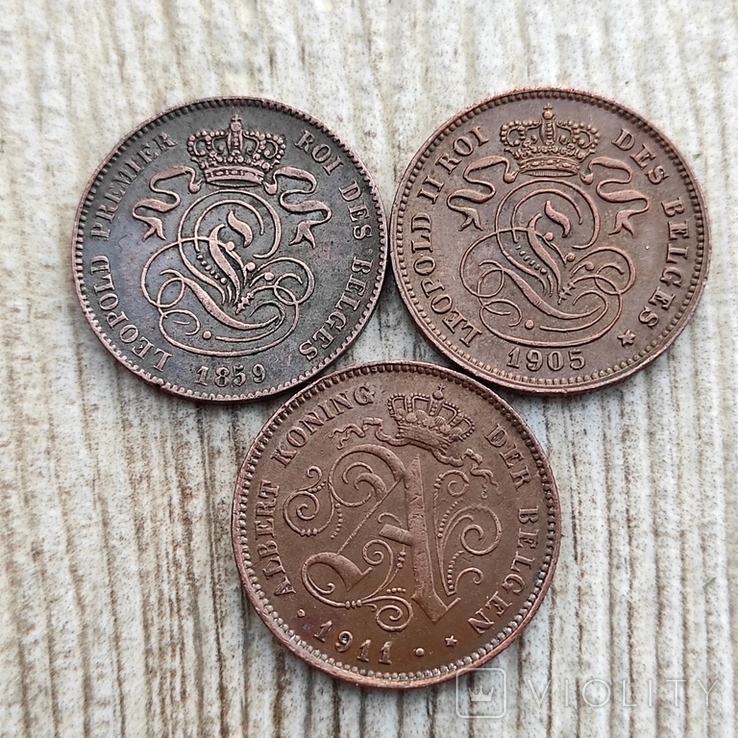 Бельгія 2 центи. 3 штуки.