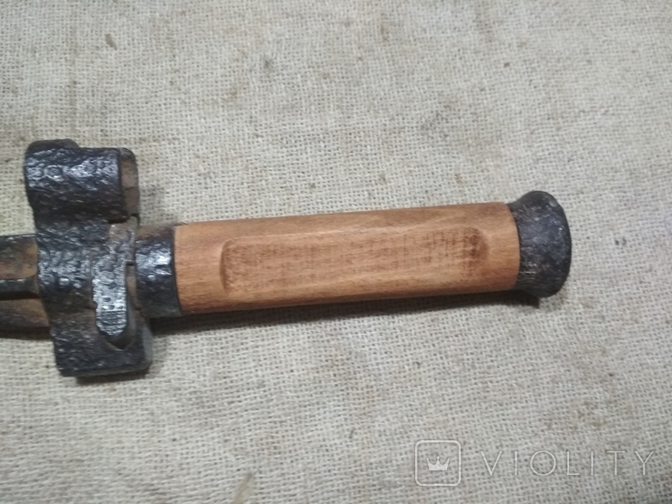 Деревянная ручка на штык нож Манлихер М35 копия, фото №2