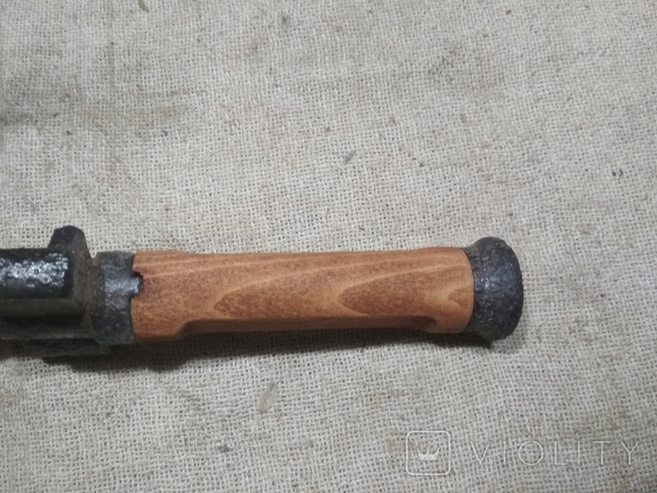 Деревянная ручка на штык нож Манлихер М35 копия, фото №7