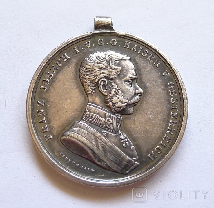 Медаль "Der Tapferkeit" За Храбрость. Австро-Венгрия. Франц Иосиф. Серебро
