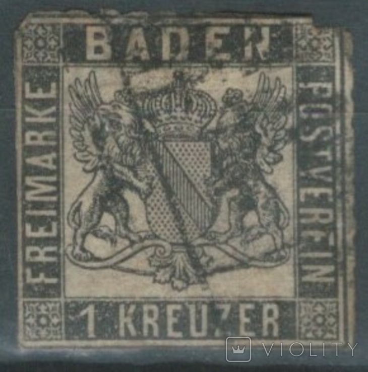Ад25 Герм. княжества. Баден 1862 №13 (120 евро)