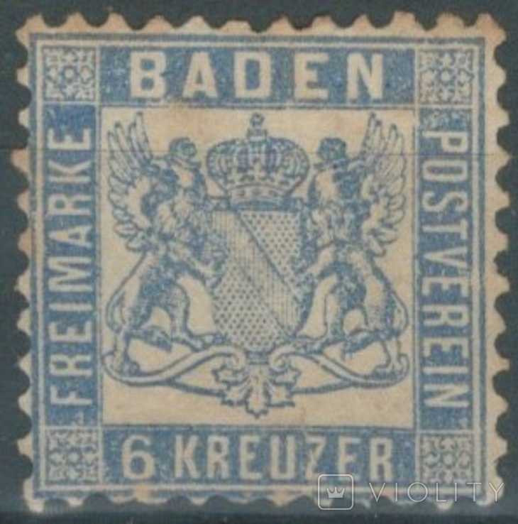 Ае01 Герм. княжества. Баден 1862 №19а MLH (40 евро)