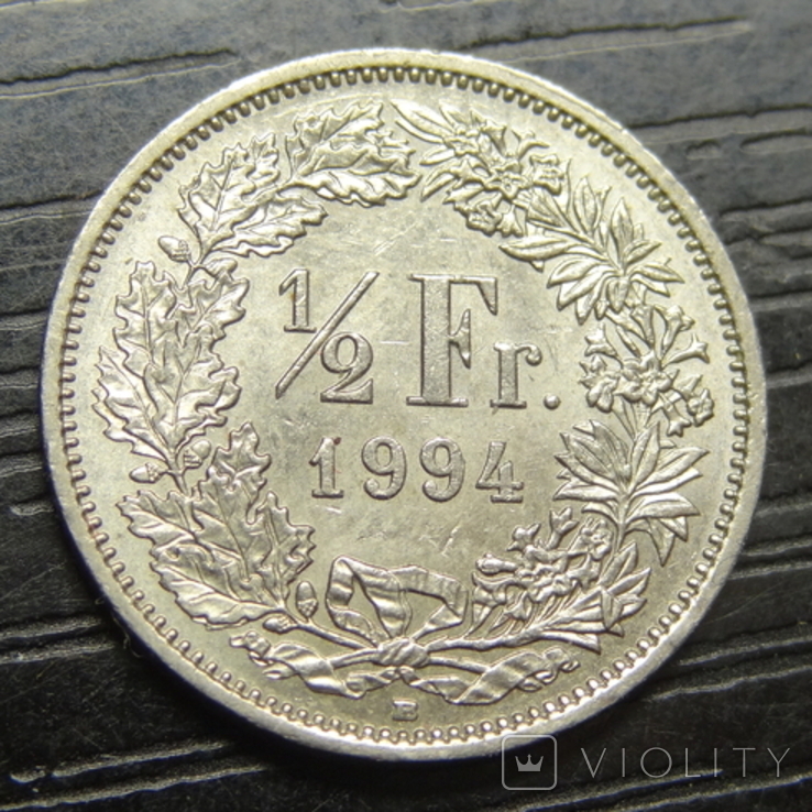 1/2 франка Швейцарія 1994, фото №2