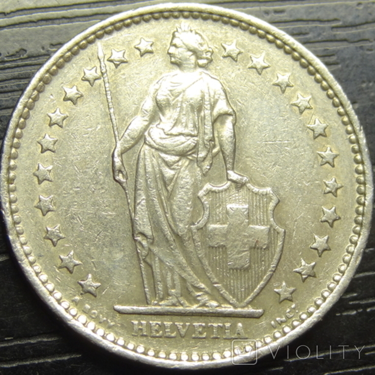 2 франка 1969 Швейцарія, фото №2
