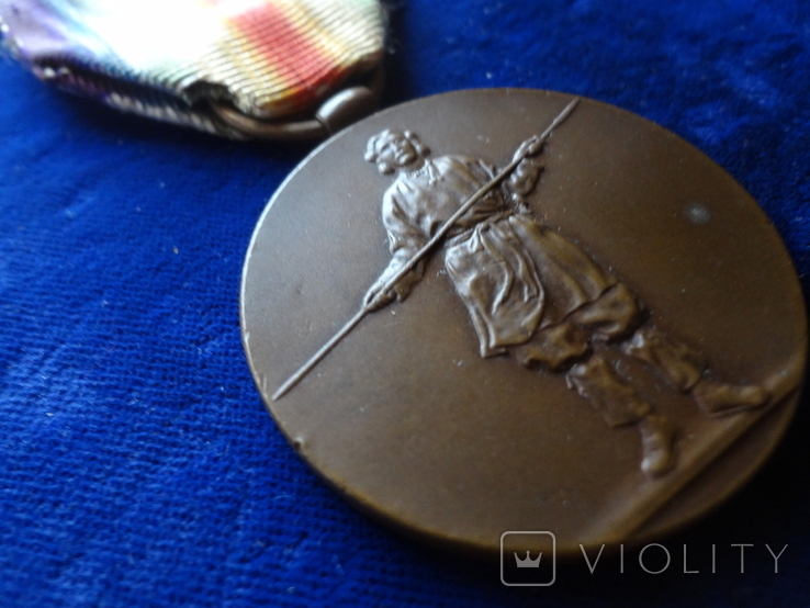 Япония межсоюзническая медаль Победа в Первой Мировой войне 1914-1918 Victory Medal 1920, фото №6