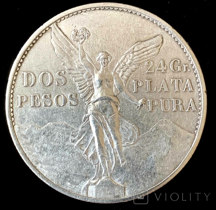 2 песо Мексика 1921 Серебро