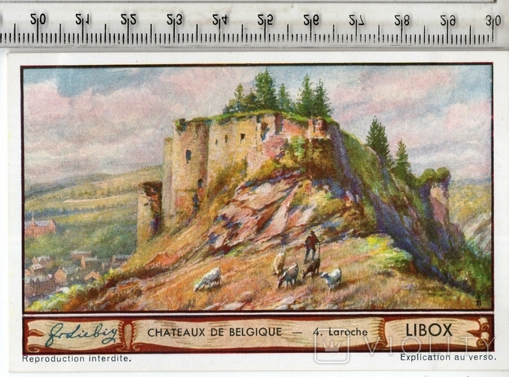 Liebig, карточка №4 серия "Замки Бельгии". 1934 год.(3), фото №2