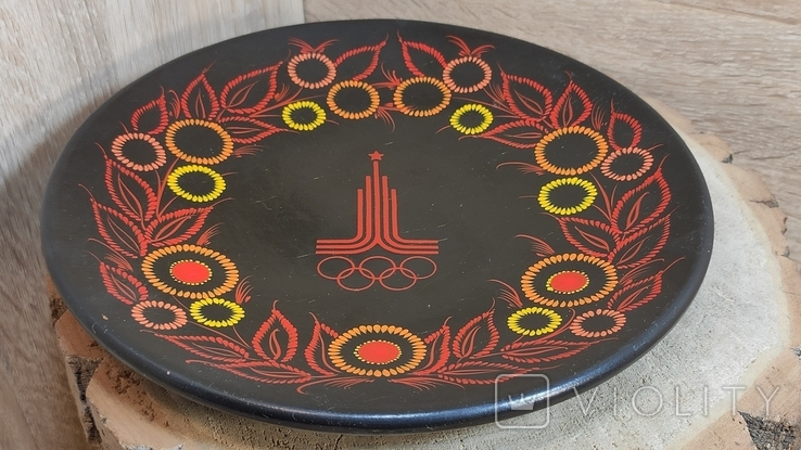 Настенная тарелка "Олимпиада" художественная роспись,Киев., фото №3