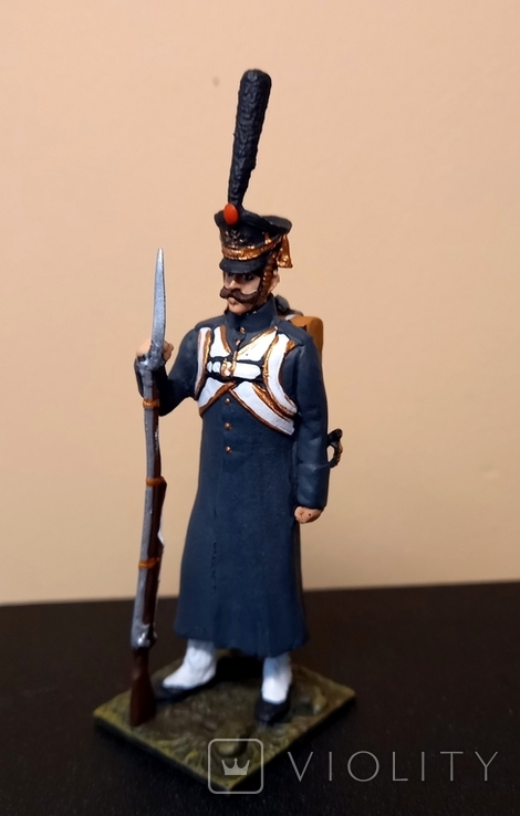 Оловянная фигурка 54 мм. Рядовой пехоты, Россия, 1812 г., фото №2
