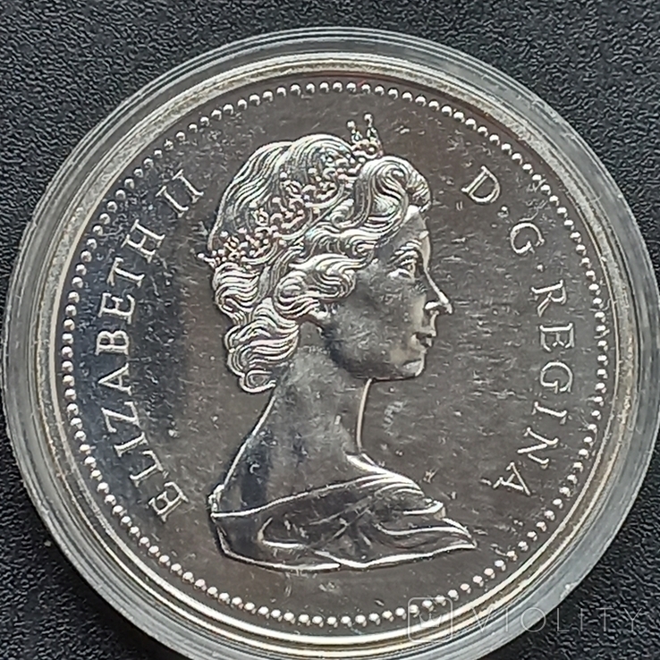 1 доллар, Канада, 1975 год, 100 лет городу Калгари, серебро, photo number 5