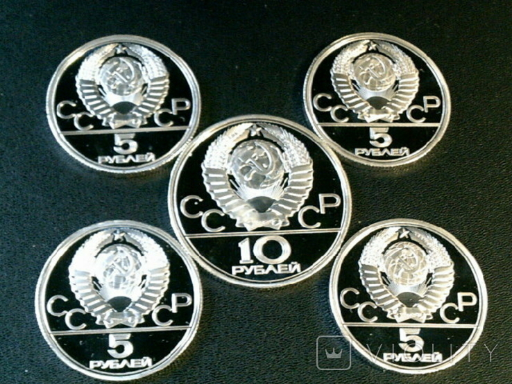 Монети сувенірні міста Олімпіади 80 (репліки), фото №2