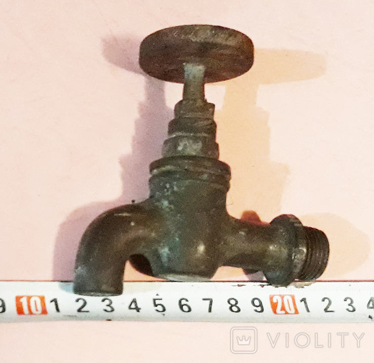 The tap is brass with an antique spout., photo number 2