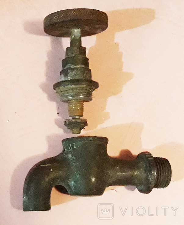 The tap is brass with an antique spout., photo number 3