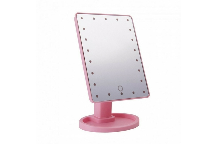 Настольное зеркало для макияжа Mirror c LED подсветкой 16 диодов квадратное, фото №8