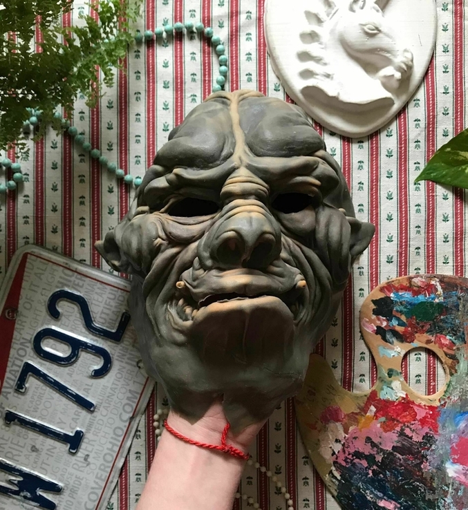 Страшная злобная карнавальная маска, фото №2