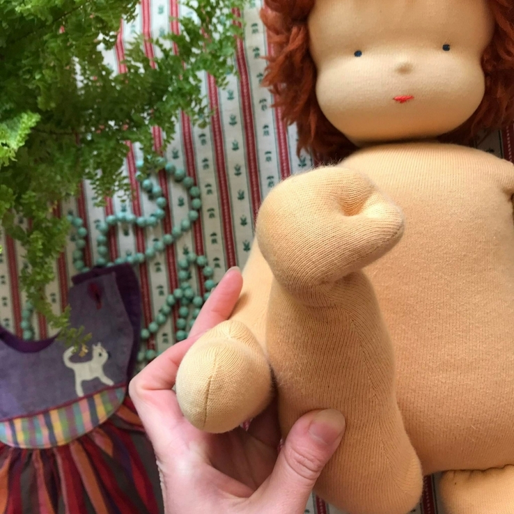 Большая вальдорфская кукла 55 см, фото №9