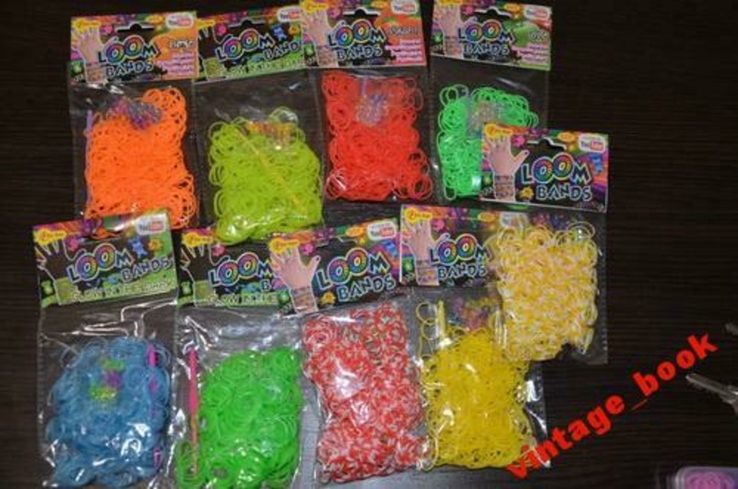 Резинки для плетения браслетов комплект 10 упаковок по 150 резиночек, фото №4