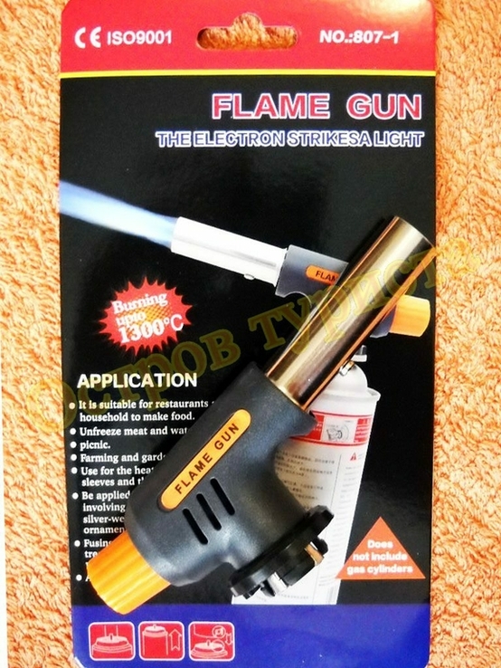 Газовая горелка с пьезоподжигом Flame Gun 807-1, numer zdjęcia 3