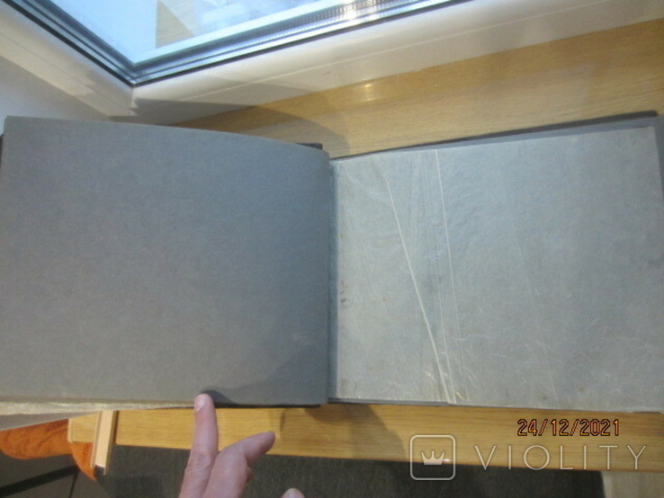 Vintage leather-bound photo album with artistic embossing, photo number 7