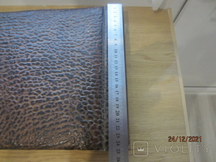 Vintage leather-bound photo album with artistic embossing, photo number 11